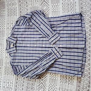 Michael kors long sleeve blue plaid dress shirt. 15 1/2 32-33